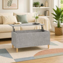 Concise and Confident Lift Top Coffee Table in Grey