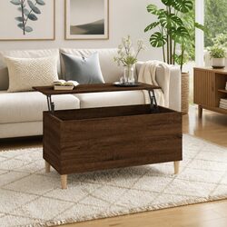 Discover Your New Coffee Table: Lift-Top Brown Oak