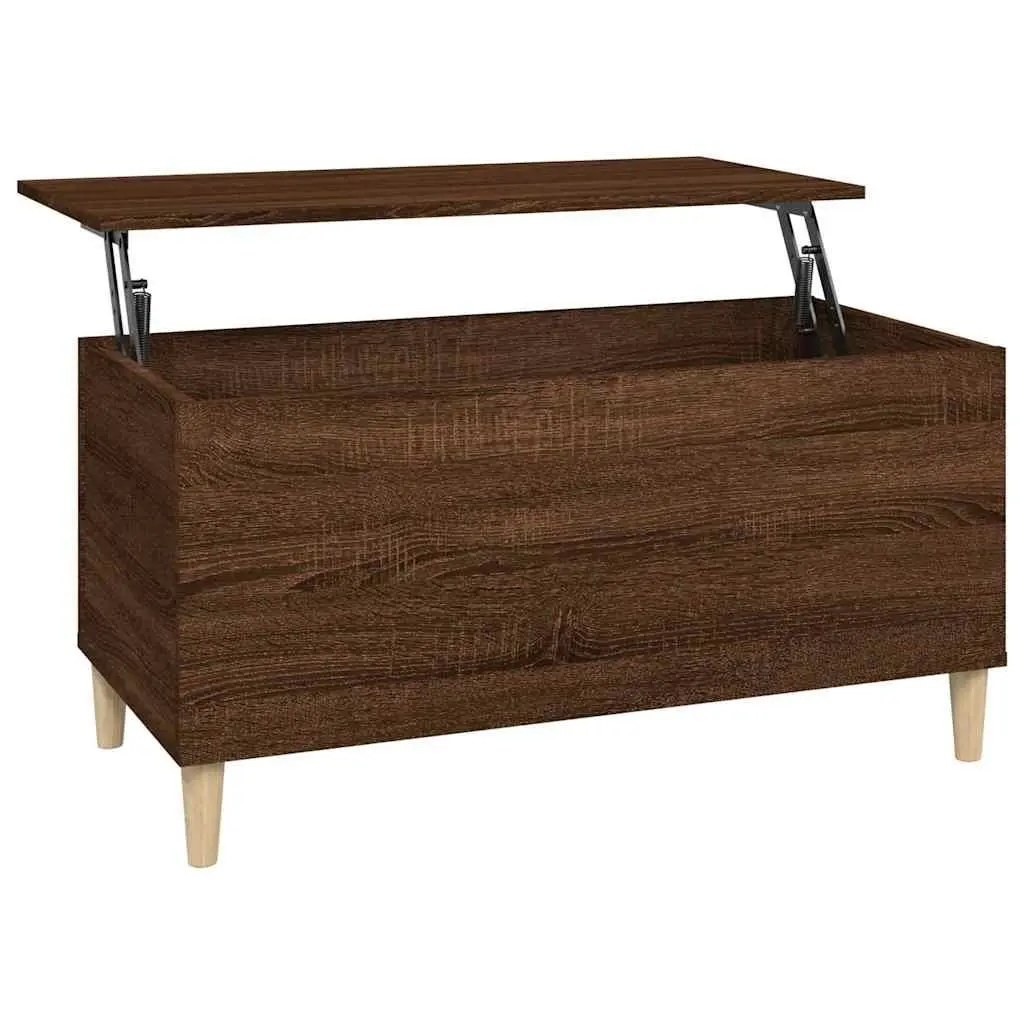 Coffee Table Lift-Top Brown Oak 90x44.5x45cm Engineered Wood Storage