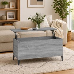 Concise Lift-Top Coffee Table with Hidden Storage