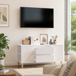 Compact White TV Cabinet 102x44.5x50cm – Ideal for Any Space