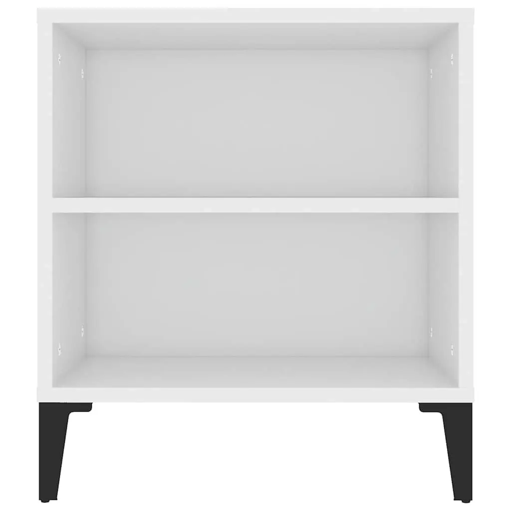 TV Cabinet White 102x44.5x50 cm Engineered Wood Open Compartments Drawers Storage Unit
