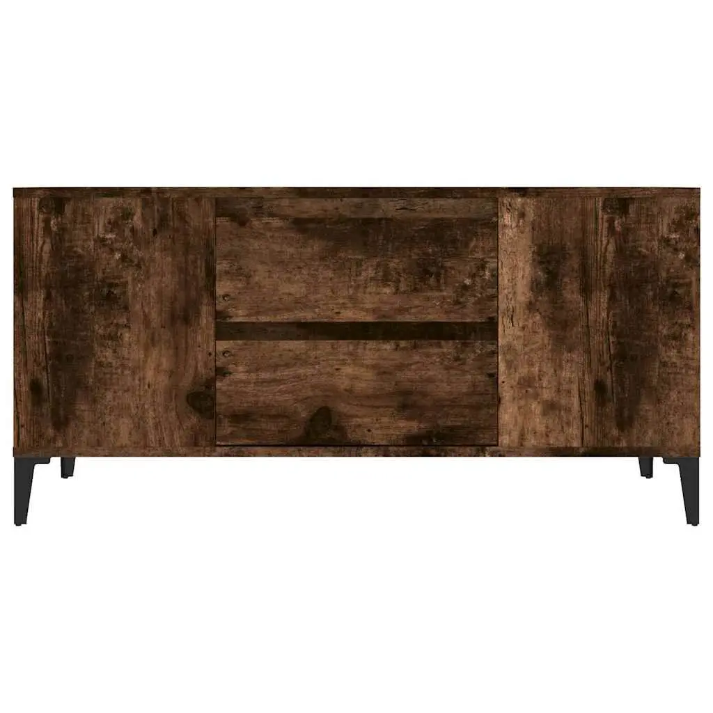 TV Cabinet Engineered Wood Brown Living Room Storage Unit with Drawers