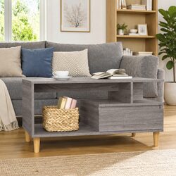 Grey Sonoma Coffee Table with Ample Storage, Easy Assembly
