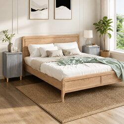 Grey Sonoma Bedside Cabinet with Two Compartments