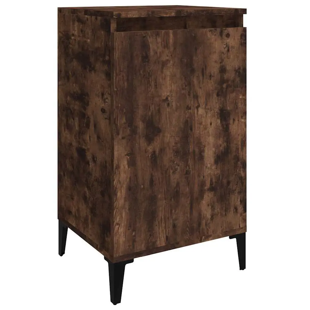 Bedside Cabinet Smoked Oak 40x35x70cm Nightstand with Door Storage Compartment