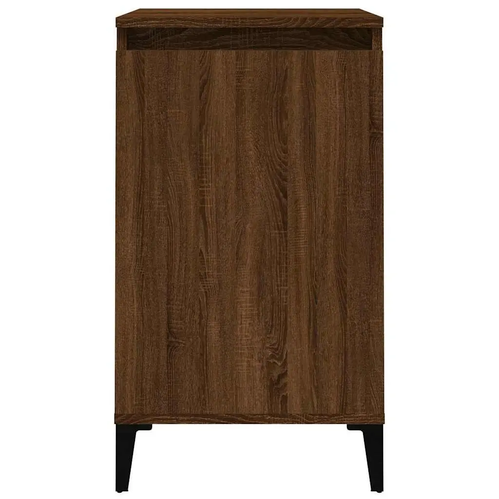 Bedside Cabinets 2 pcs Brown Oak Nightstands Storage Cabinet Bedroom Furniture