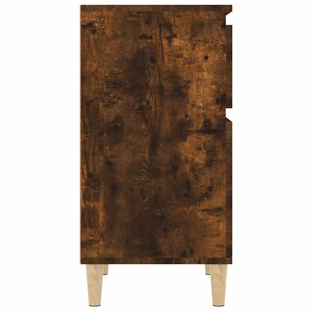 Engineered Wood Nightstand Brown 40x35x70 cm Storage Bedside Cabinet with Smooth Surface