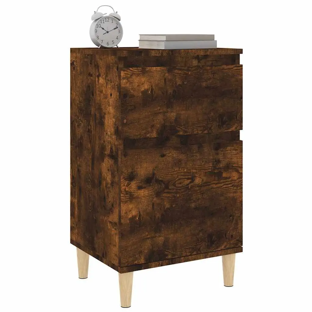 Bedside Cabinets Brown 40x35x70 cm Storage Nightstand Organiser 2 Piece