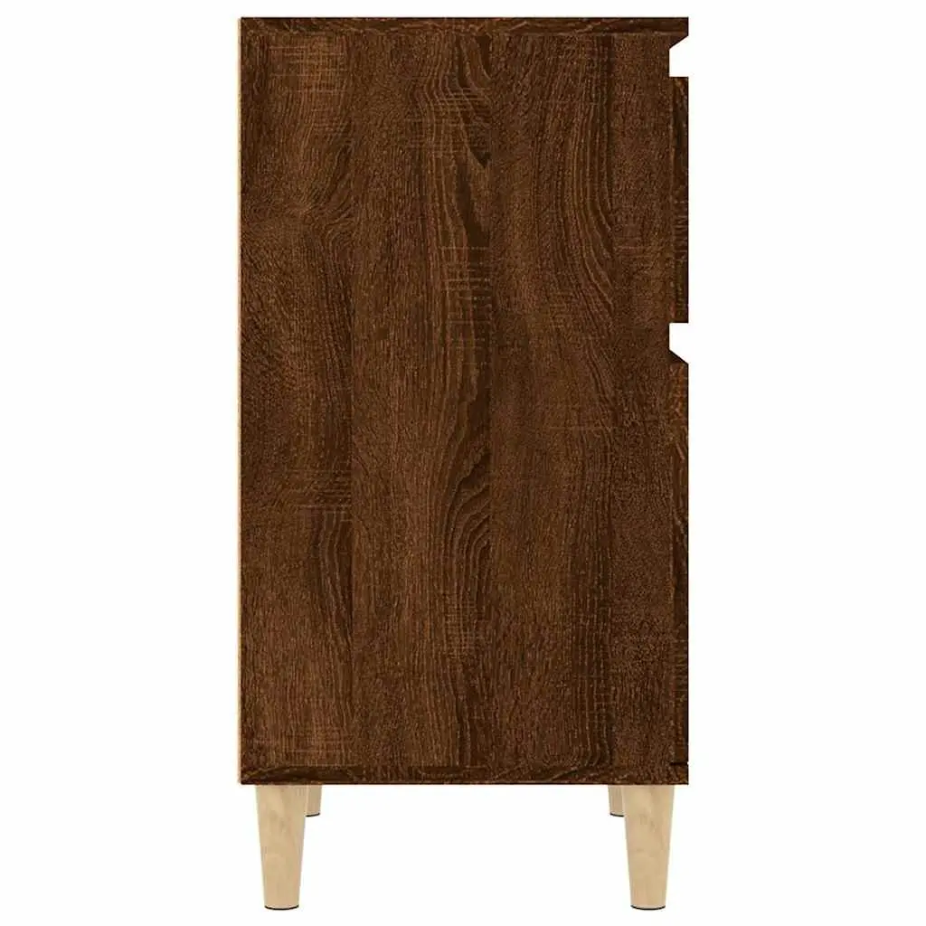Bedside Table Brown Oak 40x35x70cm Storage Nightstand Durable Engineered Wood
