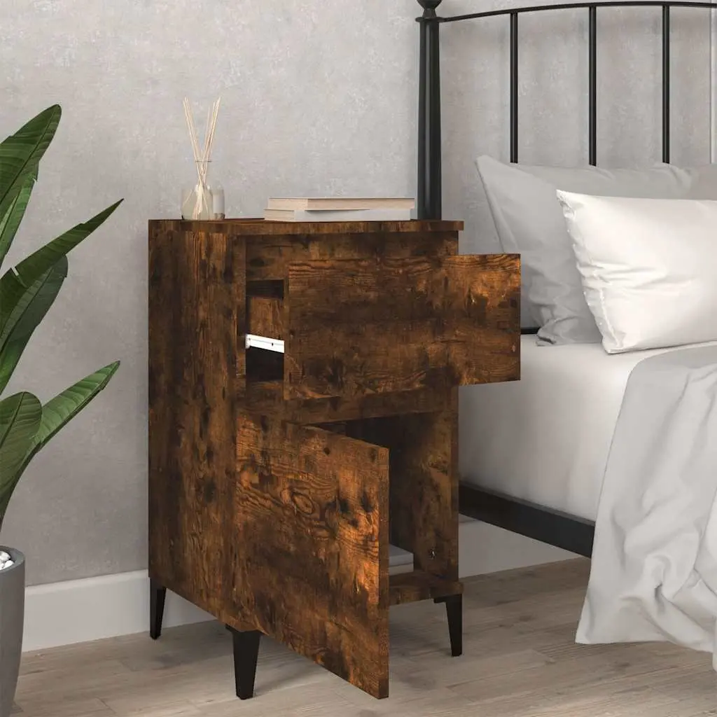 Bedside Cabinets Brown 40x35x70 cm Engineered Wood Storage Furniture 2 Piece