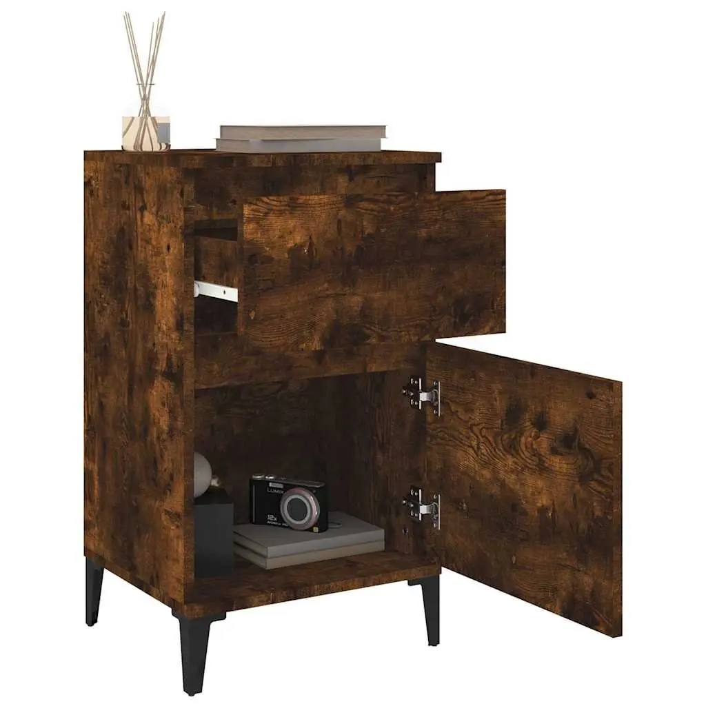 Bedside Cabinets Brown 40x35x70 cm Engineered Wood Storage Furniture 2 Piece