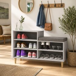 Stylish Grey Shoe Cabinet for Your Home