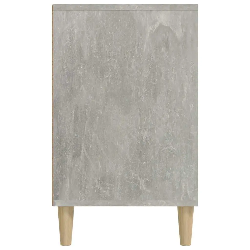 Shoe Storage Cabinet Grey Engineered Wood 5 Compartments Wooden Legs