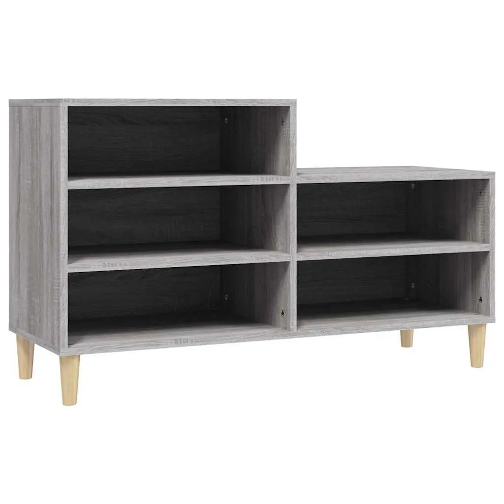 Shoe Cabinet Grey Sonoma 102x36x60cm Storage Organiser Engineered Wood