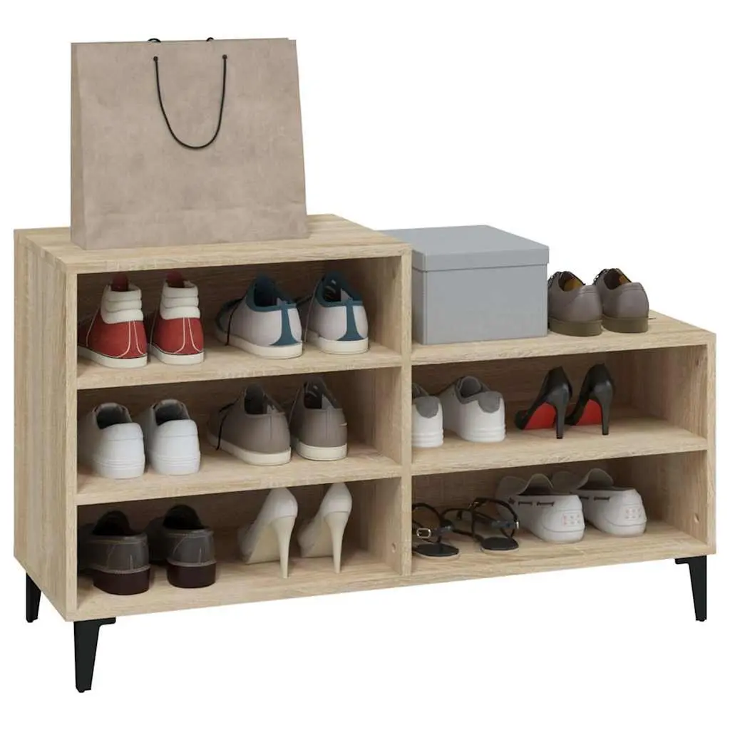 Shoe Cabinet Beige 5 Shelf Engineered Wood Storage Organiser Home Furniture