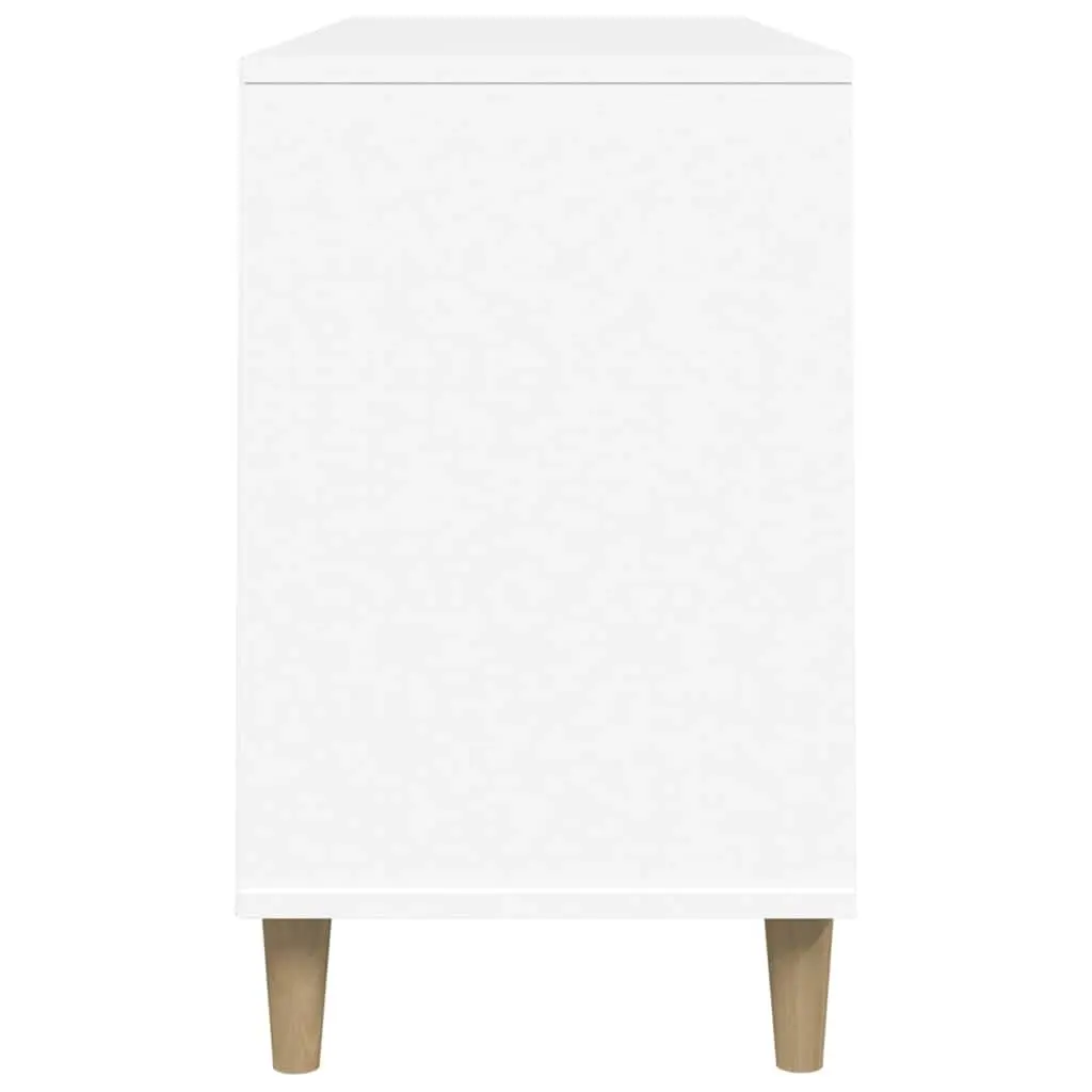 Shoe Storage Organiser Engineered Wood White 102cm x 36cm x 60cm Multiple Compartments Stable Top Moisture Resistant