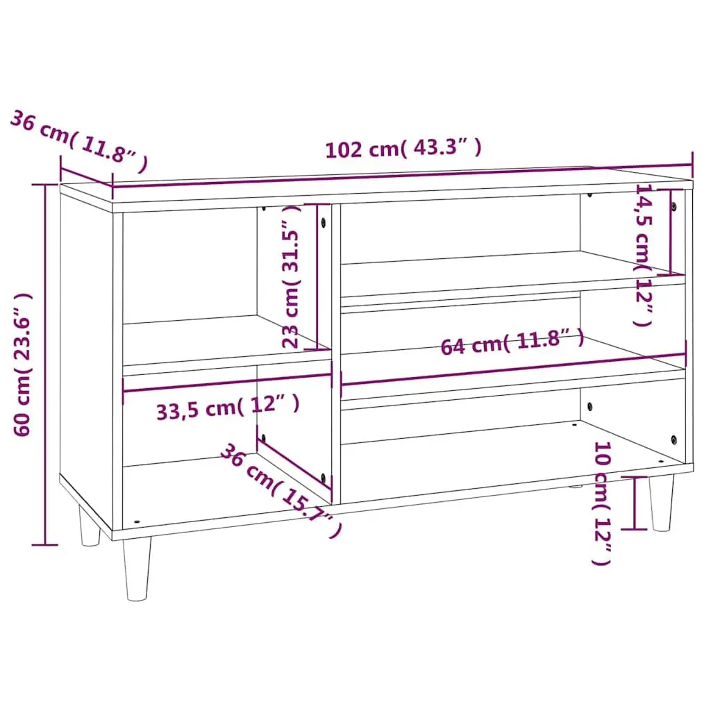 Shoe Cabinet Black Engineered Wood Multiple Compartments Entryway Furniture