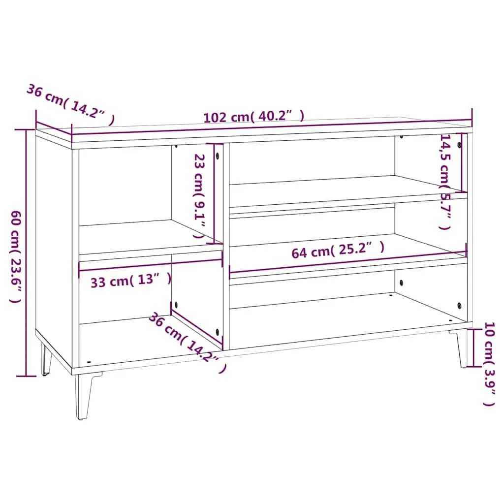 Shoe Cabinet White Engineered Wood Multiple Compartments Stable Top Surface