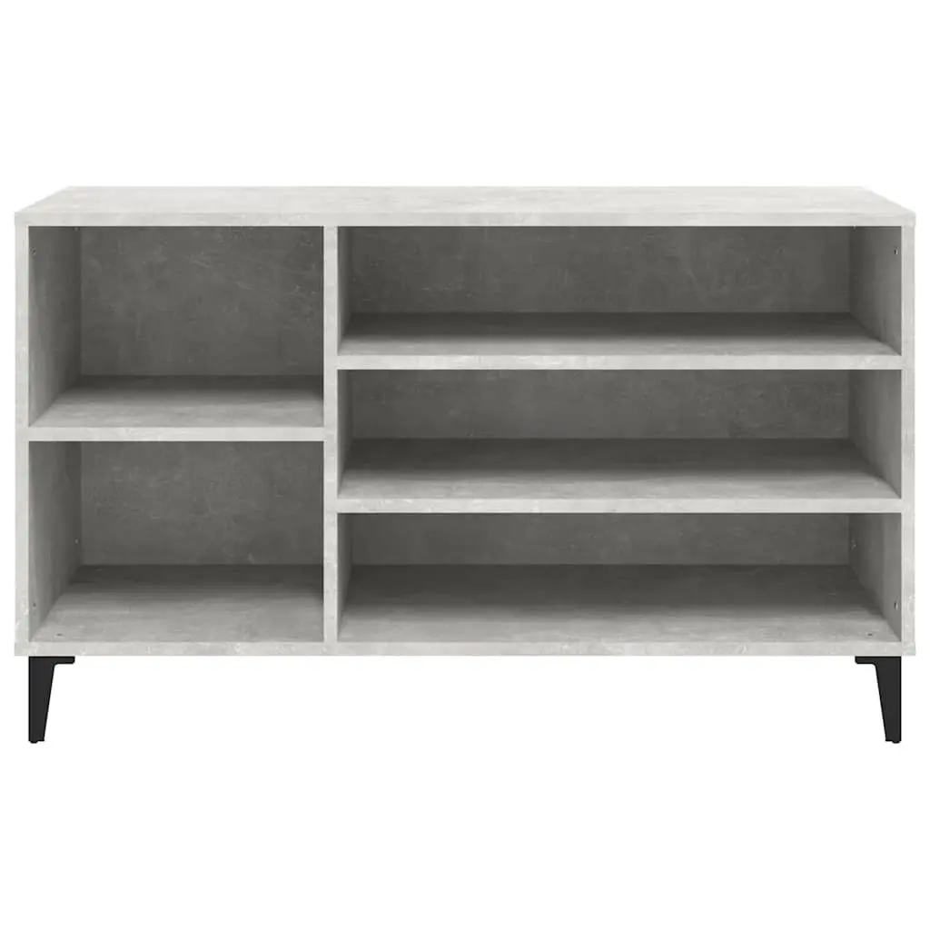 Shoe Cabinet Grey Engineered Wood Storage Organiser with Multiple Compartments and Stable Top for Entryways Hallways or Bedrooms