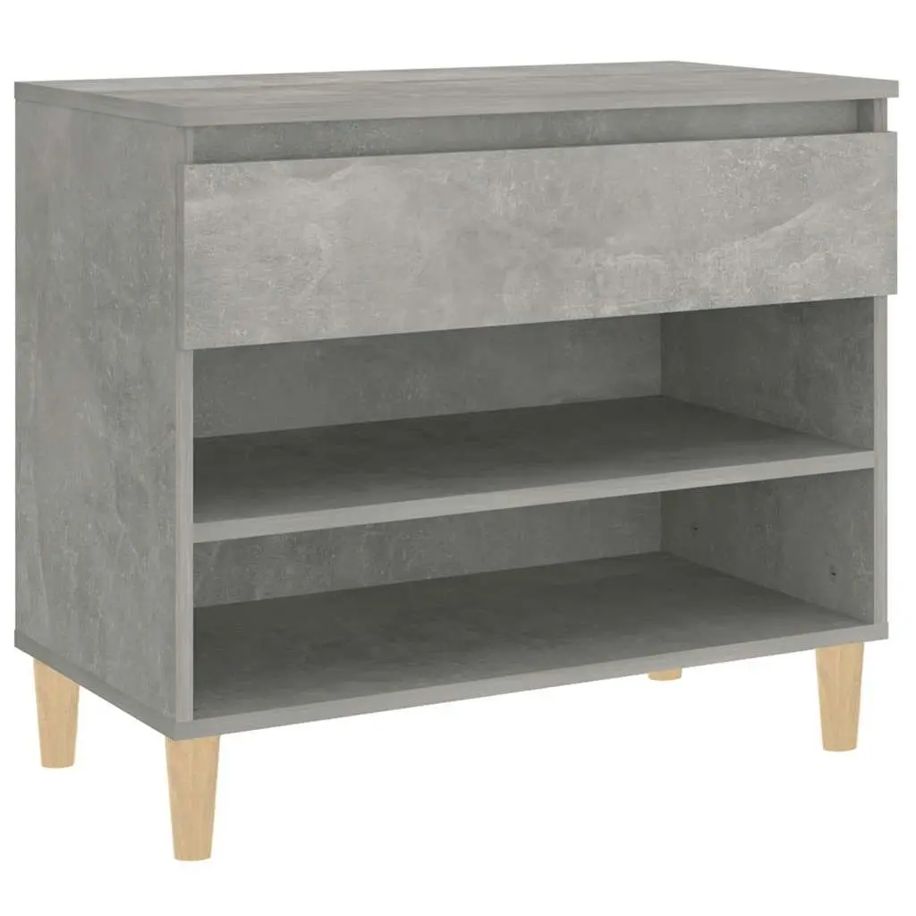 Shoe Cabinet Grey Engineered Wood 70x36x60cm Storage Organiser for Hallway