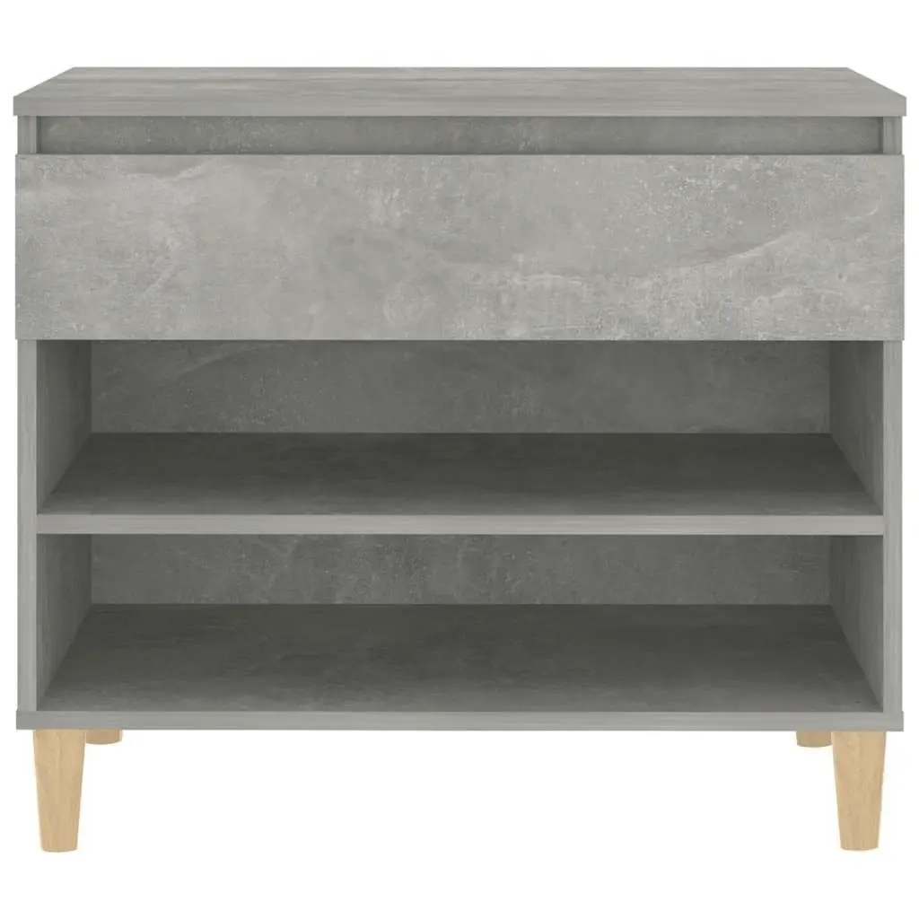 Shoe Cabinet Grey Engineered Wood 70x36x60cm Storage Organiser for Hallway
