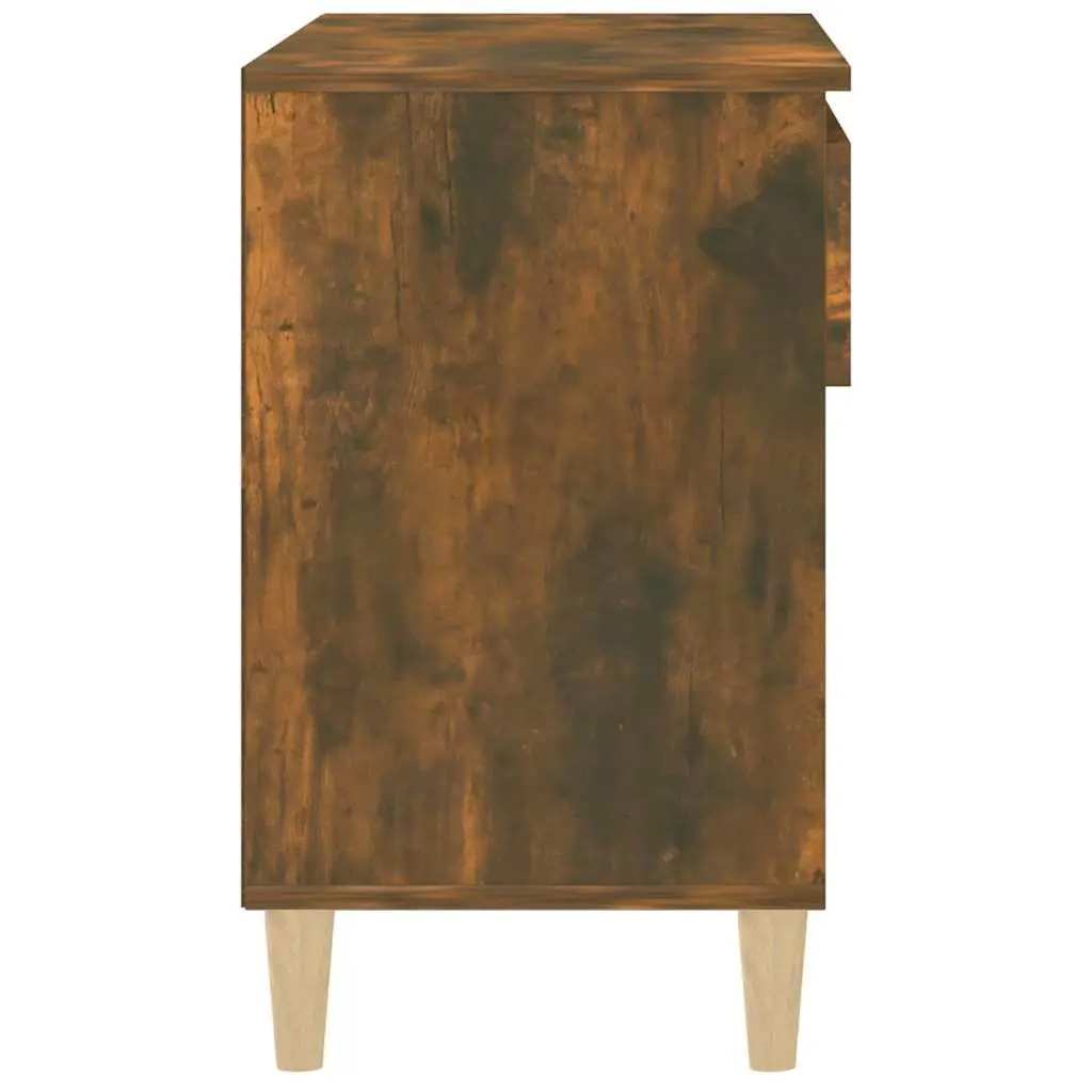 Shoe Cabinet Brown Engineered Wood 70x36x60cm 2 Compartment Storage Organiser