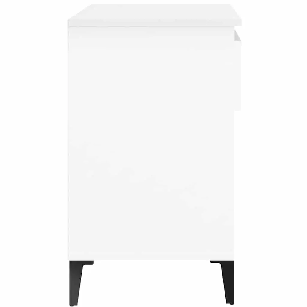 Shoe Cabinet White 70x36x60 cm 2 Compartments Engineered Wood