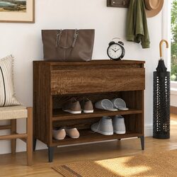 Compact Brown Shoe Cabinet for Storage Solutions