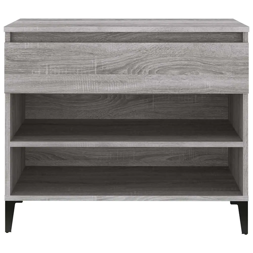 Shoe Cabinet Grey Engineered Wood 70x36x60 cm Storage Hallway Furniture