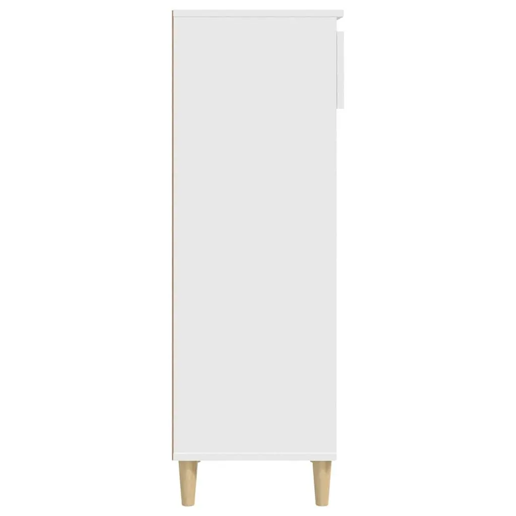 Shoe Cabinet White 40x36x105cm Engineered Wood 4 Shelf Drawer