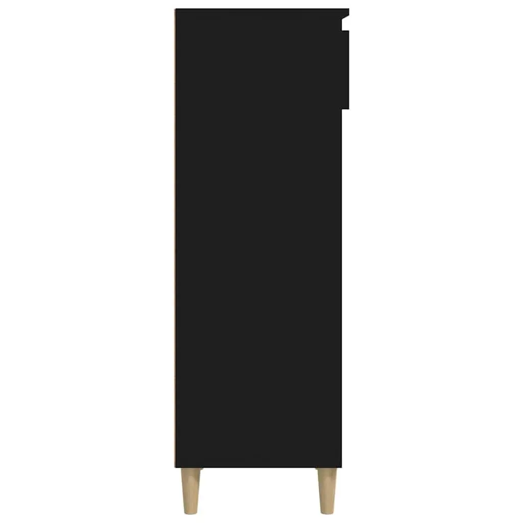 Shoe Cabinet Black 40x36x105cm Storage Organiser 4 Shelves 1 Drawer