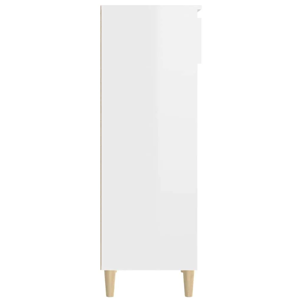 Shoe Cabinet White 40x36x105cm Engineered Wood 4 Shelves Drawer