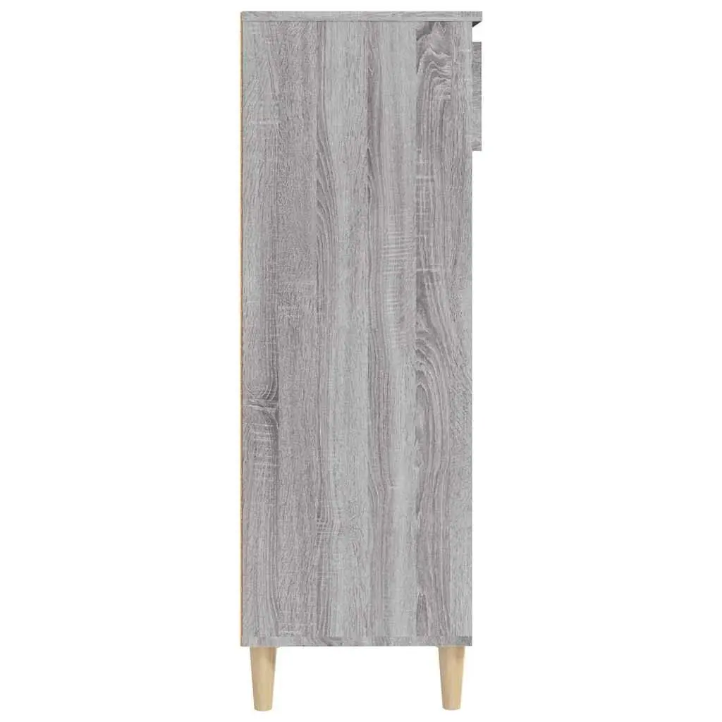 Shoe Storage Cabinet Grey 40x36x105cm with 4 Shelves and 1 Drawer for Home Organisation