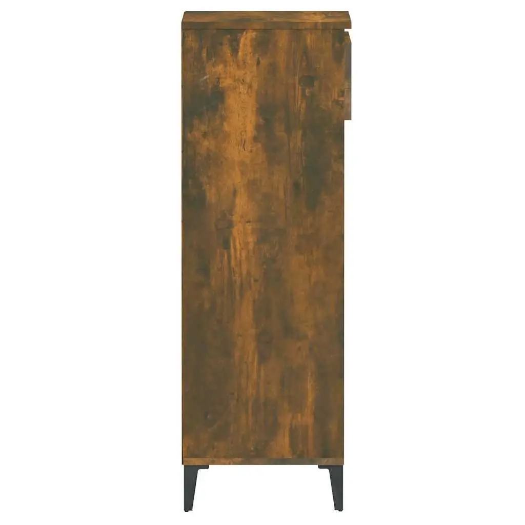Shoe Rack Storage Cabinet Brown 40x36x105cm Engineered Wood with 1 Drawer and 3 Shelves