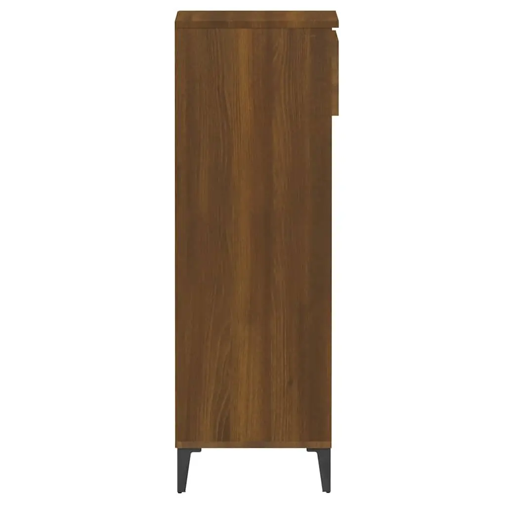 Shoe Rack Brown 40x36x105 cm Engineered Wood Storage Organiser Cabinet with Drawer and Shelves