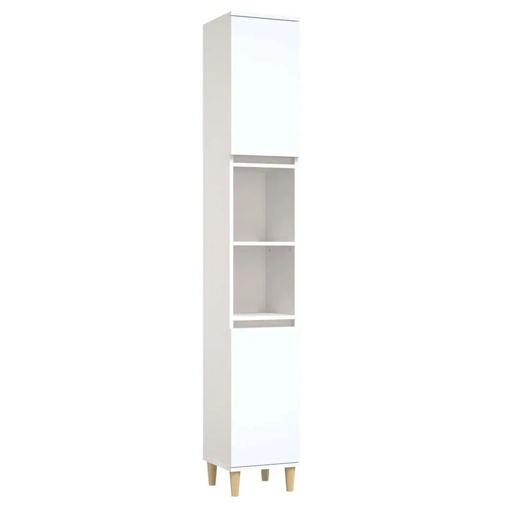 Bathroom Cabinet with 6 Compartments and 2 Doors