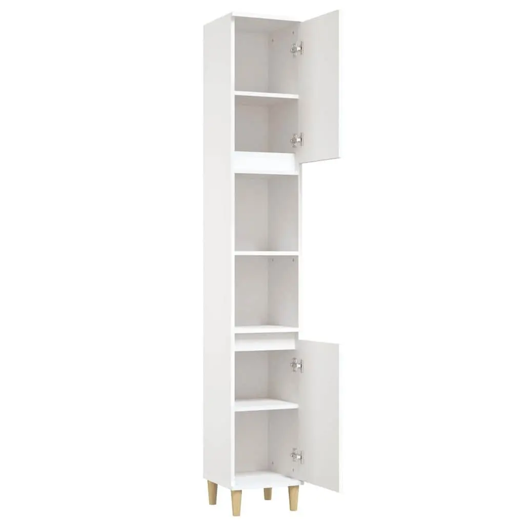 Bathroom Cabinet with 6 Compartments and 2 Doors