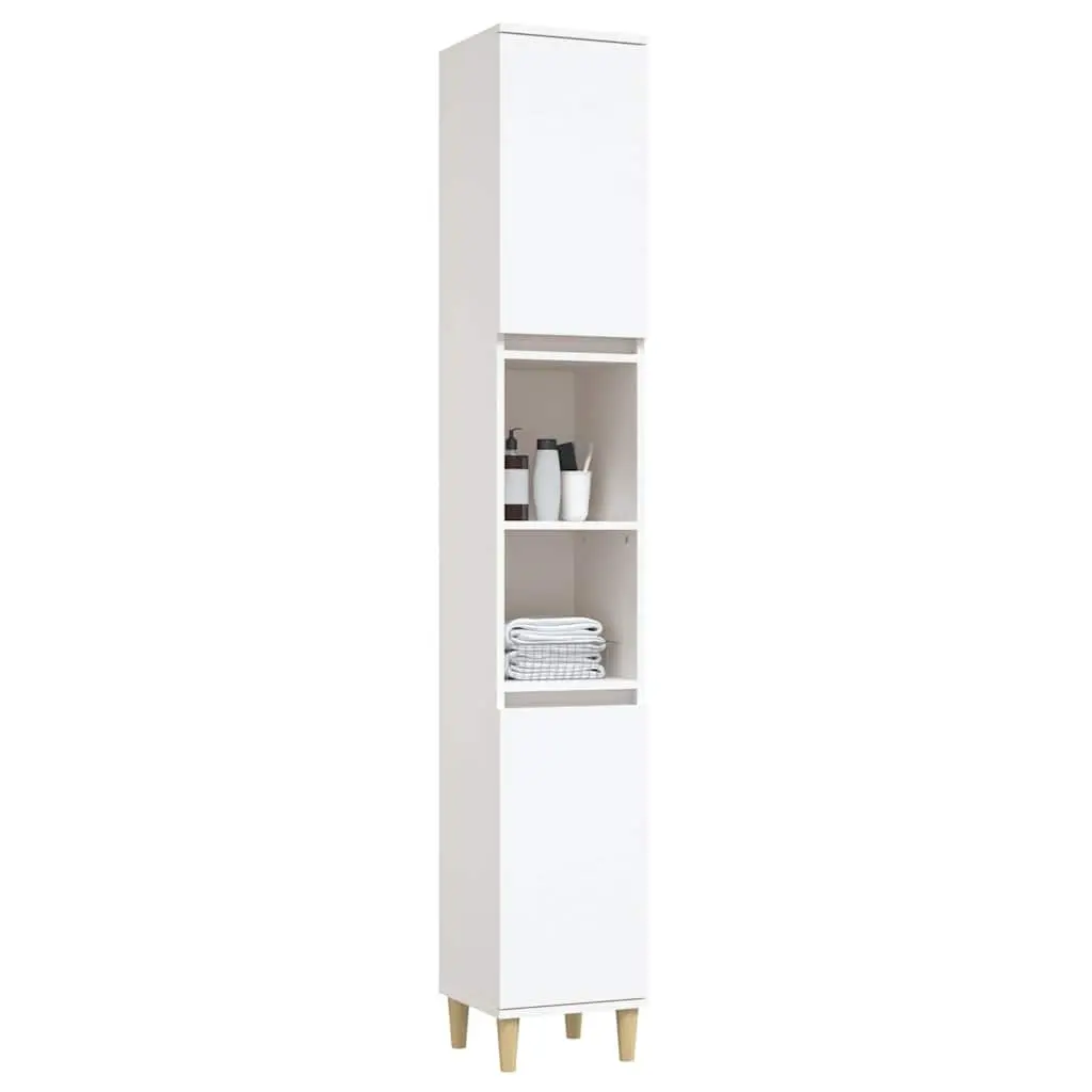 Bathroom Cabinet with 6 Compartments and 2 Doors