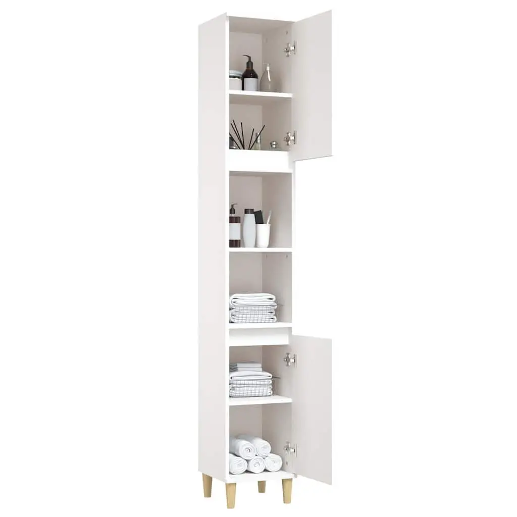 Bathroom Cabinet with 6 Compartments and 2 Doors