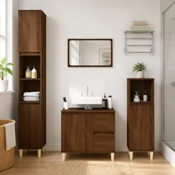 Compact Bathroom Vanity Cabinet 65x33x60cm