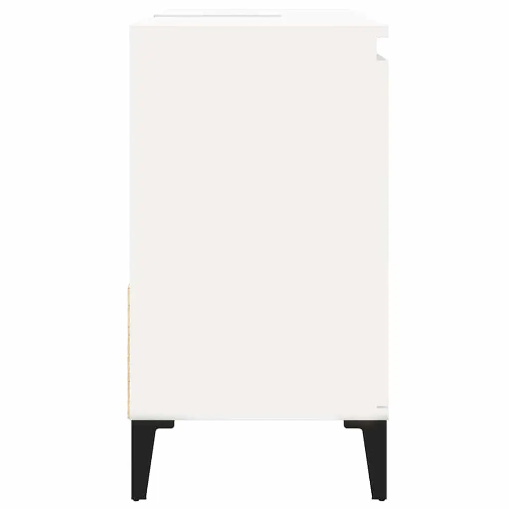 Bathroom Cabinet White 65x33x60 cm Engineered Wood with Drawers and Door
