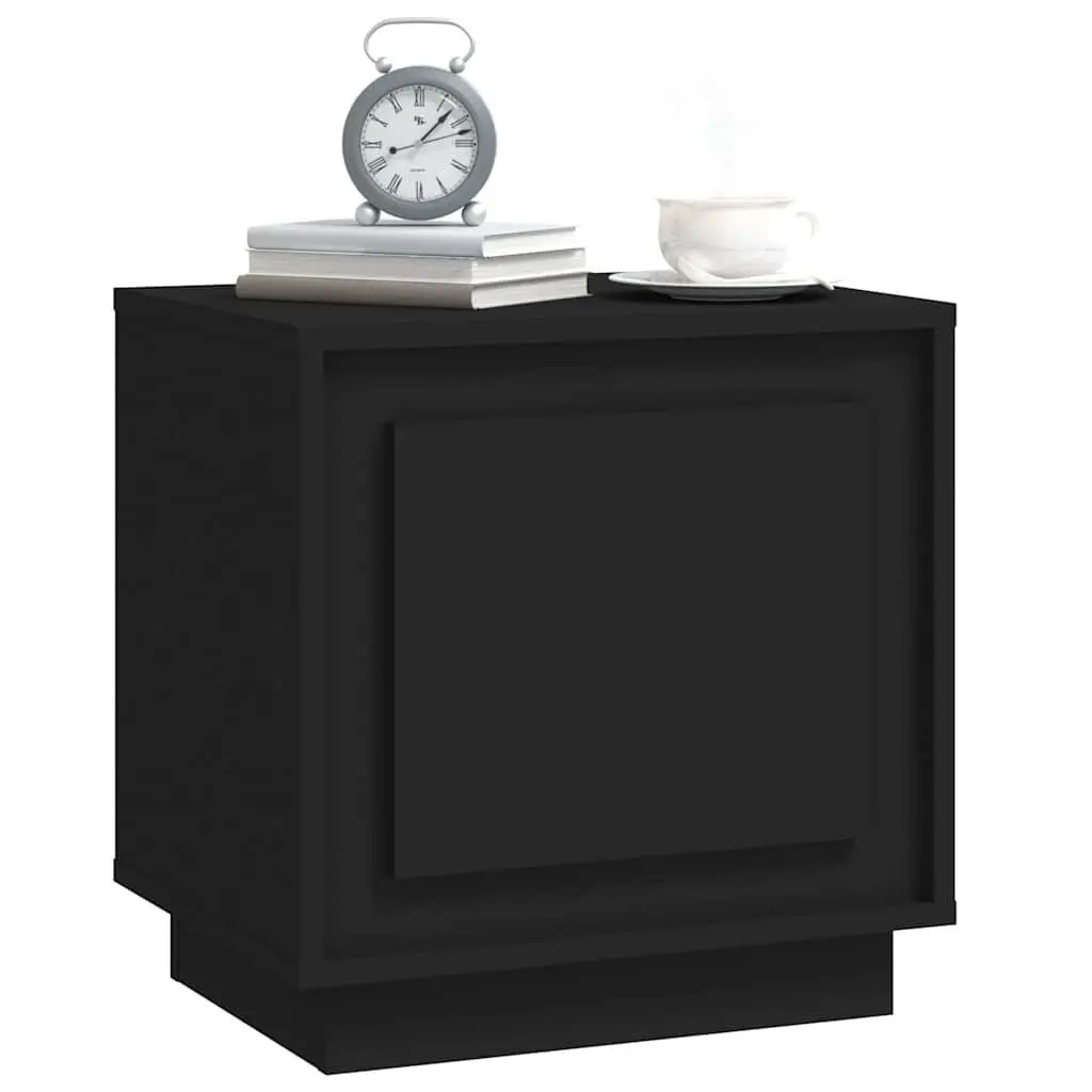 Bedside Cabinets Black 44x35x45 cm Engineered Wood Storage 2 Piece