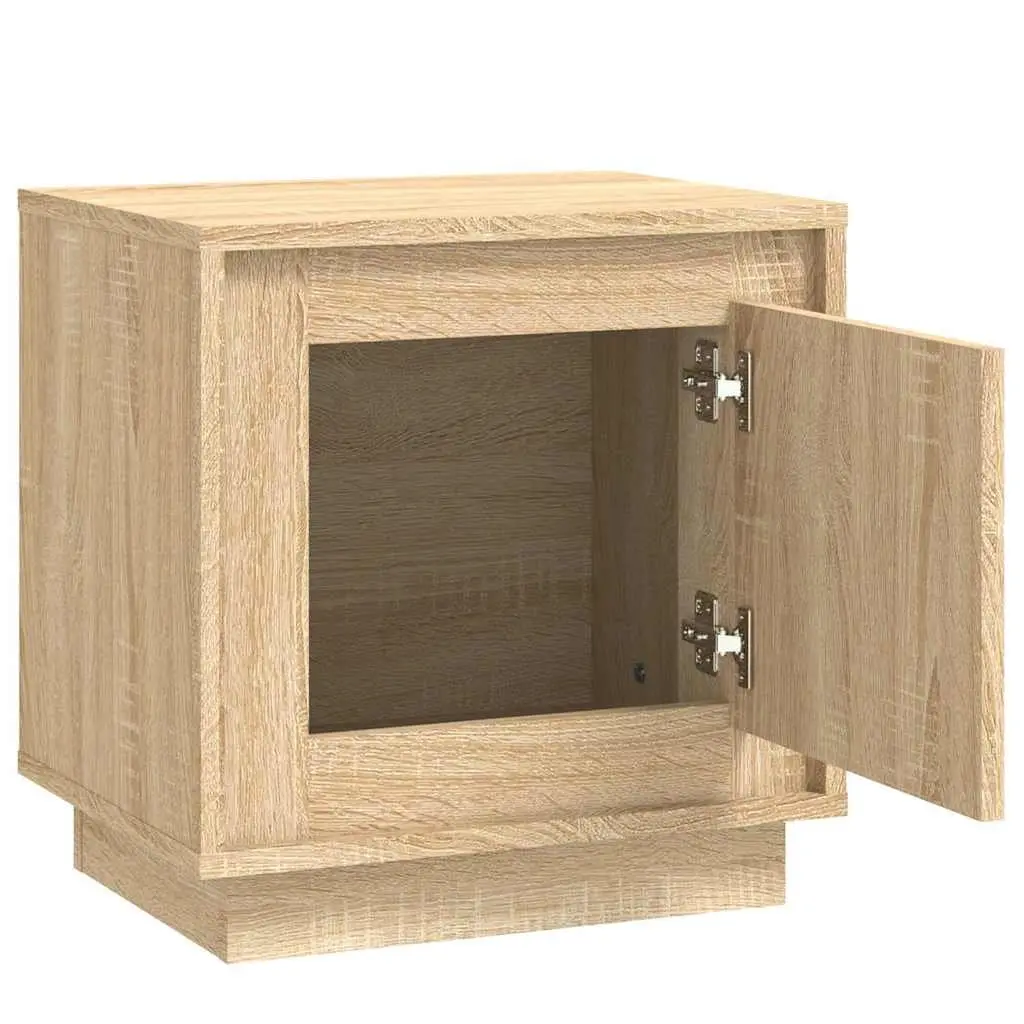 Bedside Cabinets Brown 44x35x45 cm Modern Nightstand Storage Table 2 Piece
