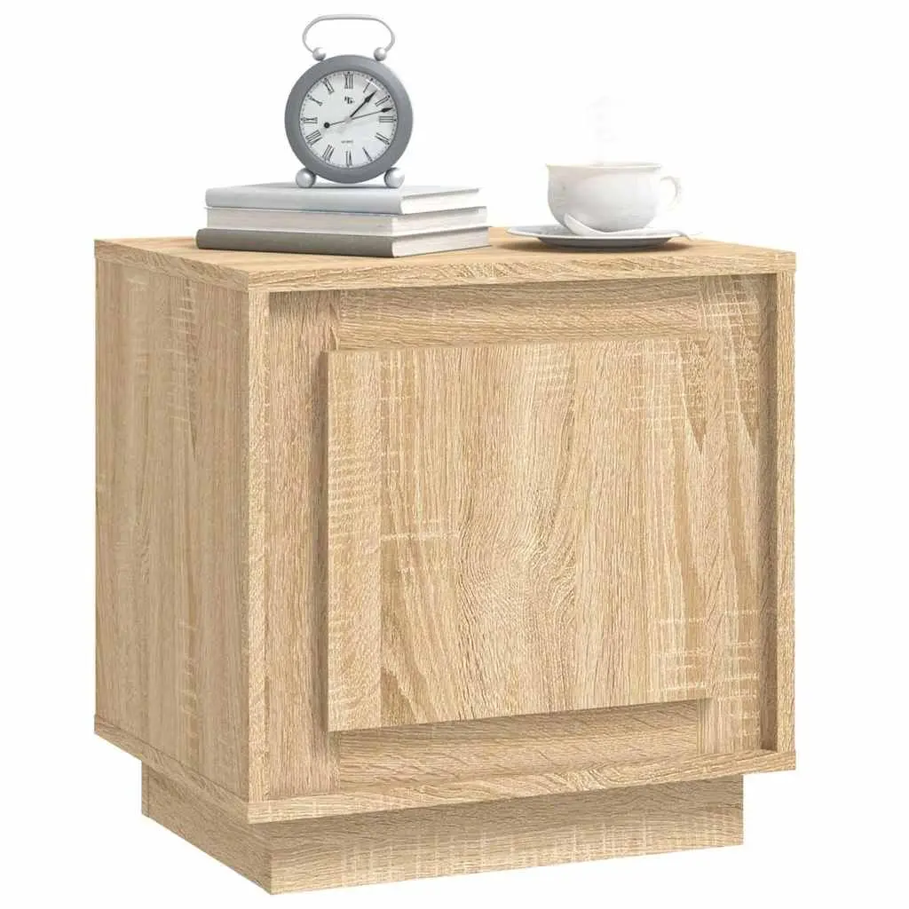 Bedside Cabinets Brown 44x35x45 cm Modern Nightstand Storage Table 2 Piece