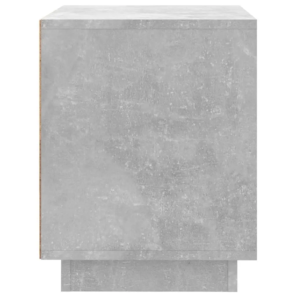 Engineered Wood Bedside Tables Grey Set of 2 44x35x45cm Nightstand with Storage Compartment and Smooth Surface