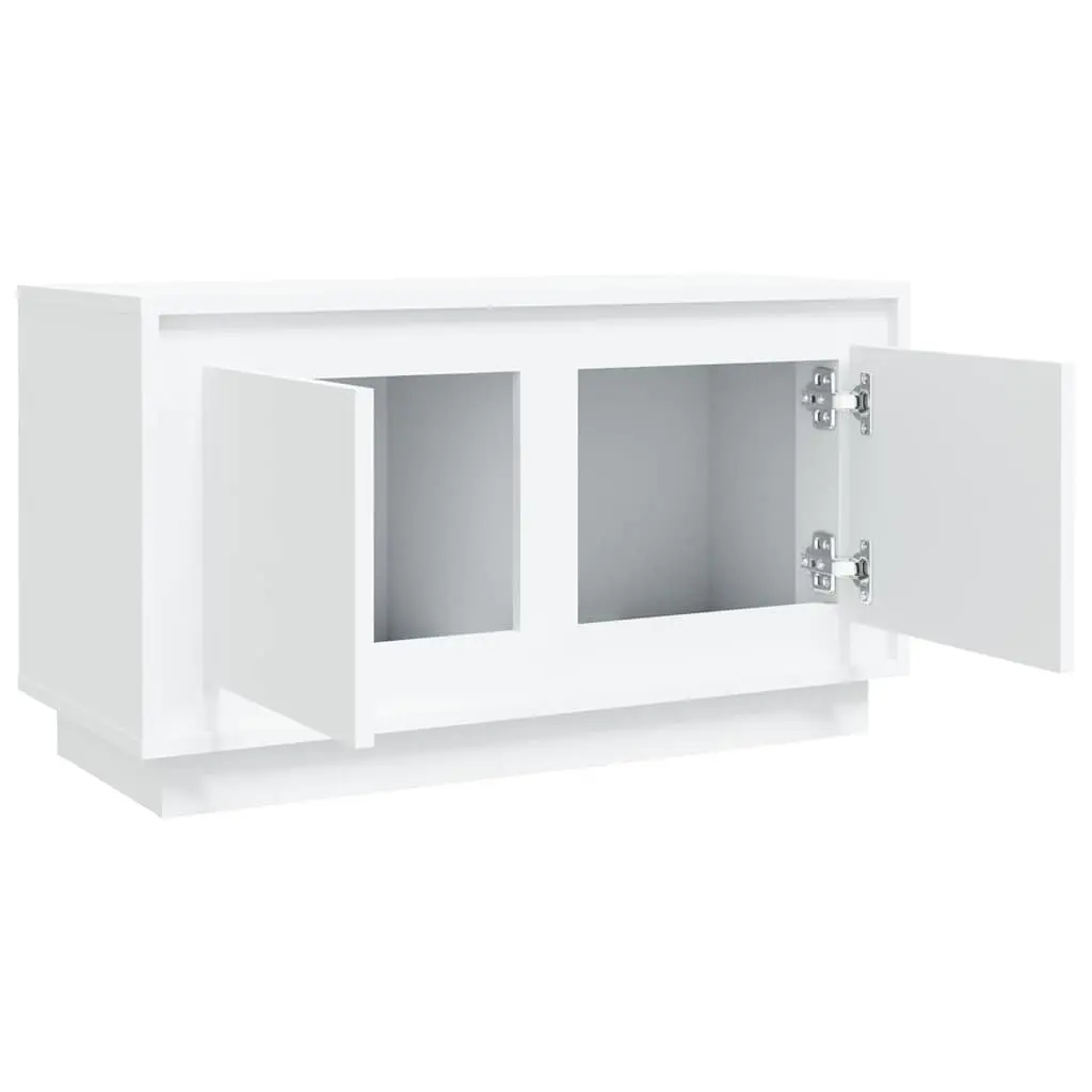 White Media Unit with Ample Storage