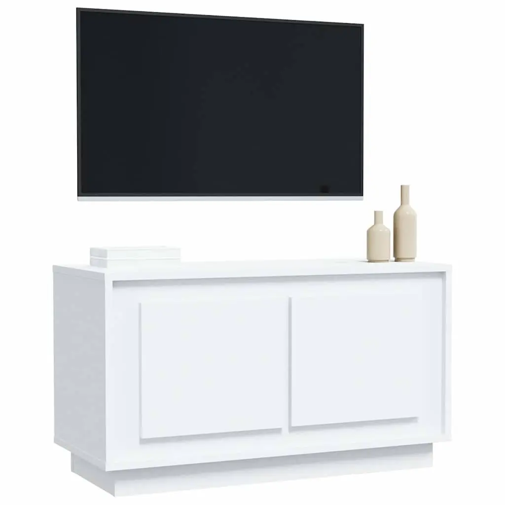 White Media Unit with Ample Storage