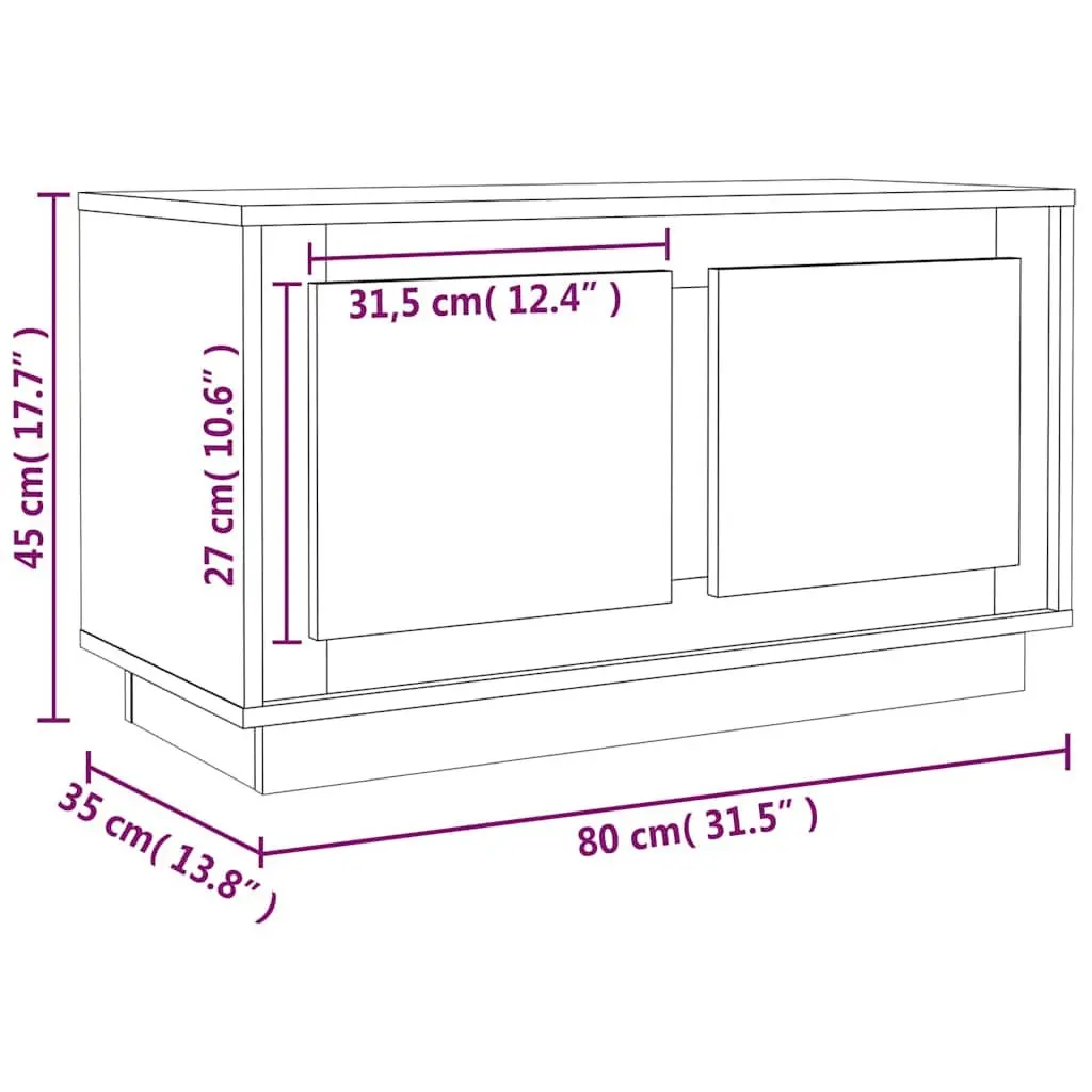 White Media Unit with Ample Storage