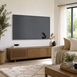 Compact Grey TV Cabinet with Ample Storage Space